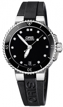 Buy this new Oris Aquis Date Diamonds 36mm 01 733 7652 4194-07 4 18 34 ladies watch for the discount price of £1,131.00. UK Retailer.